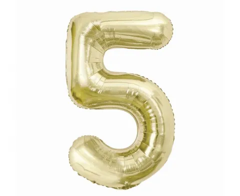 Balon foliowy CYFRA SZAMPAŃSKIE ZŁOTO 85 cm