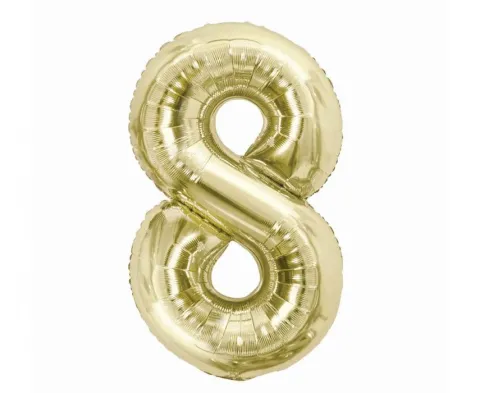 Balon foliowy CYFRA SZAMPAŃSKIE ZŁOTO 85 cm