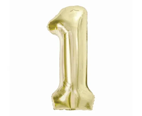 Balon foliowy CYFRA SZAMPAŃSKIE ZŁOTO 85 cm