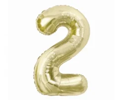 Balon foliowy CYFRA SZAMPAŃSKIE ZŁOTO 85 cm