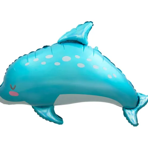 Balon foliowy delfin niebieski 78 x 52 cm