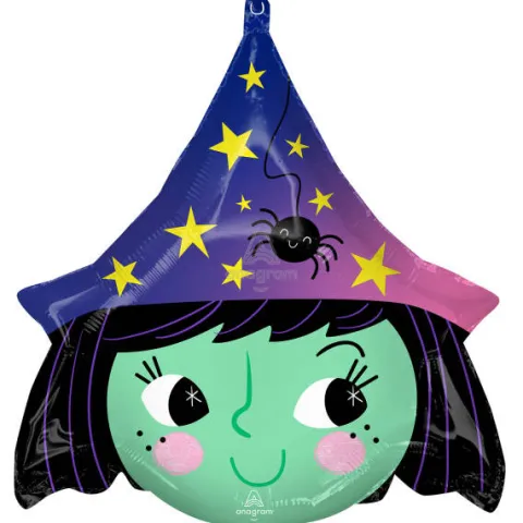 Balon foliowy halloween Urocza Czarownica 48 x 48 cm