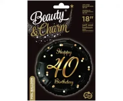 Balon foliowy Happy Birthday 40 urodziny 18"