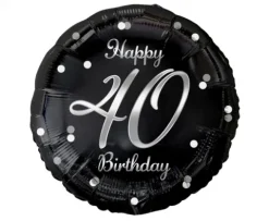 Balon foliowy Happy Birthday 40 urodziny 18"