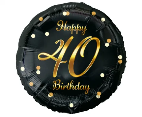 Balon foliowy Happy Birthday 40 urodziny 18"