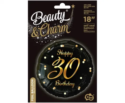 Balon foliowy Happy Birthday 30 urodziny 18"