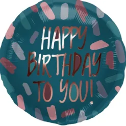 Balon foliowy Happy Birthday to You! napis różowe złoto 45 cm