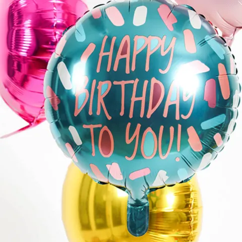 Balon foliowy Happy Birthday to You! napis różowe złoto 45 cm