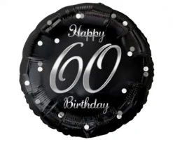 Balon foliowy Happy Birthday 60 urodziny 18"