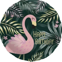 Balon foliowy Happy Birthday Flaming Tropikalny 45 cm