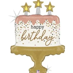 Balon foliowy Happy Birthday tort urodzinowy 84 cm