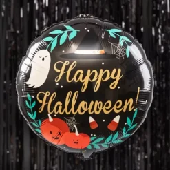Balon foliowy Happy Halloween okrągły 45 cm