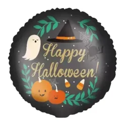 Balon foliowy Happy Halloween okrągły 45 cm
