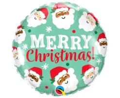 Balon foliowy Ho Ho Ho Merry Christmas - Mikołaje 45 cm
