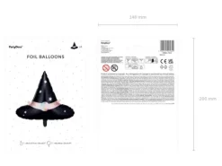 Balon foliowy Kapelusz czarownicy 66,5 x 57,5 cm