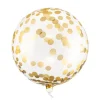 Balon foliowy Kula w kropki 40 cm transparentny