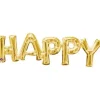 Balon foliowy Napis HAPPY złoty Anagram