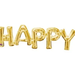 Balon foliowy Napis HAPPY złoty Anagram
