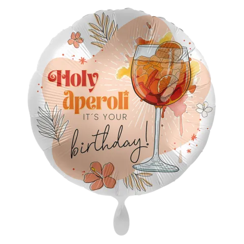 Balon foliowy okrągły 18 cali urodzinowy Holy Aperoli It's Your birthday