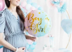 Balon foliowy okrągły Boy or Girl 35 cm