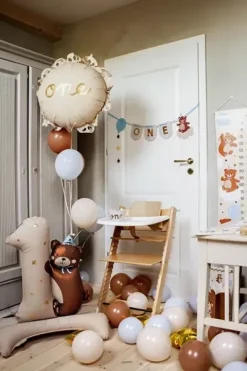 Balon foliowy okrągły z falbanką One, Roczek średnica 51,5 cm