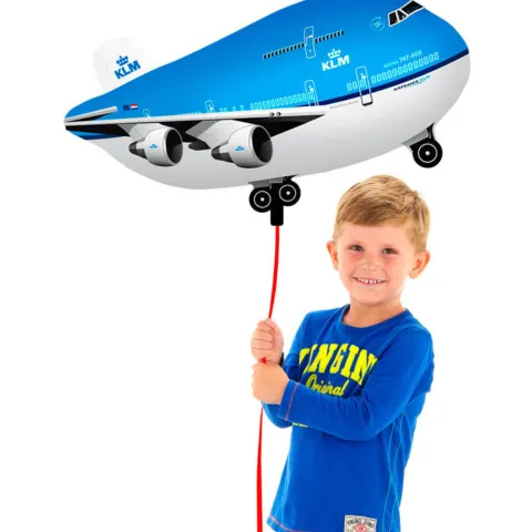 Balon foliowy samolot niebieski KLM 95x45 cm