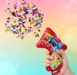 Balon foliowy WYSTRZAŁOWY PISTOLET z konfetti strzelający