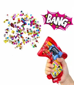 Balon foliowy WYSTRZAŁOWY PISTOLET z konfetti strzelający