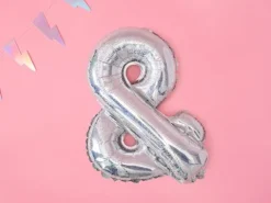 BALON foliowy ZNAK AND mały 35 cm holograficzny na powietrze