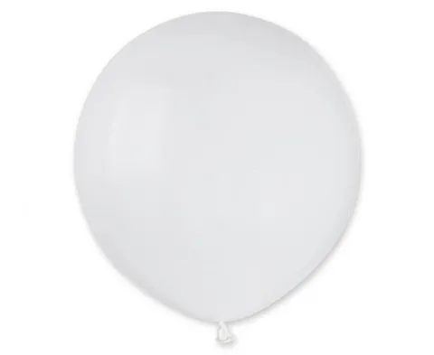 Balon Gemar jednokolorowy 19 cali 25 szt. Biały