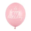 Balon gumowy happy birthday różowy 30 cm 1 szt.