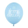 Balon gumowy happy birthday niebieski 30 cm 1 szt.