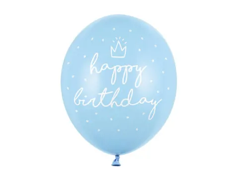 Balon gumowy happy birthday niebieski 30 cm 1 szt.
