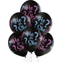 Balon gumowy HE OR SHE? Baby Shower 12 cali 1 szt.