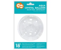 Balon kula Bubble Deco Aqua Crystal transparentny 18 cali
