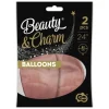 Balon kula platynowa różowo złota Beauty&Charm Chrome (Shiny, Glossy) 24 cale 2 szt.