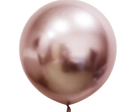 Balon kula platynowa różowo złota Beauty&Charm Chrome (Shiny, Glossy) 24 cale 2 szt.