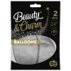 Balon kula platynowy srebrny Beauty&Charm Chrome (Shiny, Glossy) 24 cale 2 szt.