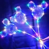 Balon MYSZKA MICKEY świecący transparentny LED na patyczku