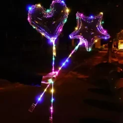 Balon MYSZKA MICKEY świecący transparentny LED na patyczku