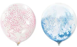 Balon przeźroczysty z piankowymi kuleczkami 1 szt. - kolor do wyboru