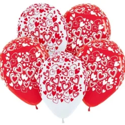 Balon Sempertex Podwójne Serca - Czerwone- 1 sztuka