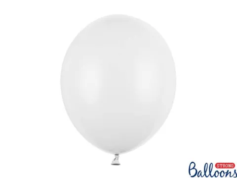 Balon Strong jednokolorowy 12 cali 100 szt. Pastel Pure White