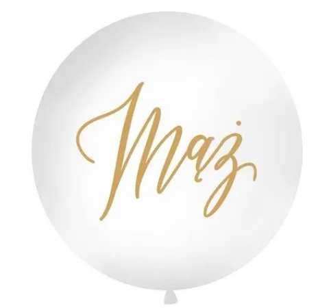 Balon ze złotym napisem ŻONA 1 metr