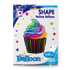 Balon foliowy Babeczka muffinka tęczowa kolorowa 27 cali