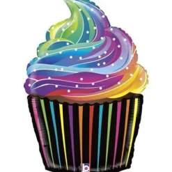 Balon foliowy Babeczka muffinka tęczowa kolorowa 27 cali