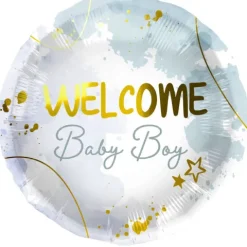 Balon Foliowy Baby Shower - Boy Chłopiec 45 cm niebieski