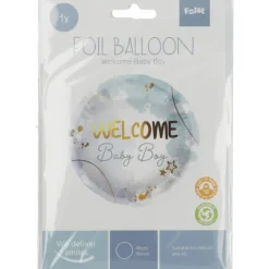 Balon Foliowy Baby Shower - Boy Chłopiec 45 cm niebieski