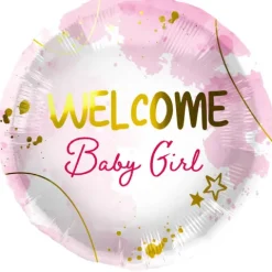 Balon Foliowy Baby Shower - Girl Dziewczynka 45 cm różowy