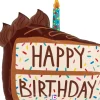 Balon foliowy Ciasto czekoladowe tort Happy Birthday 28 cali Grabo